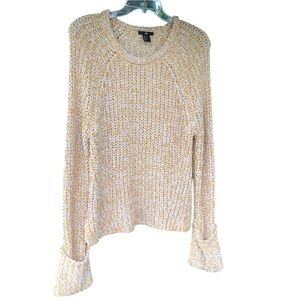 Chunky Mustard & Cream Sweater, Sz M